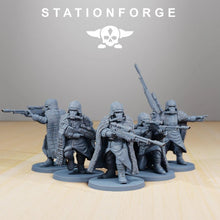 Charger l&#39;image dans la galerie, Grimguard - Snipers, mechanized infantry, post apocalyptic empire, usable for tabletop wargame.
