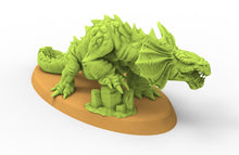 Load image into Gallery viewer, Lost temple - Lavadon Salamander lizardmen usable for Oldhammer, battle, king of wars, 9th age
