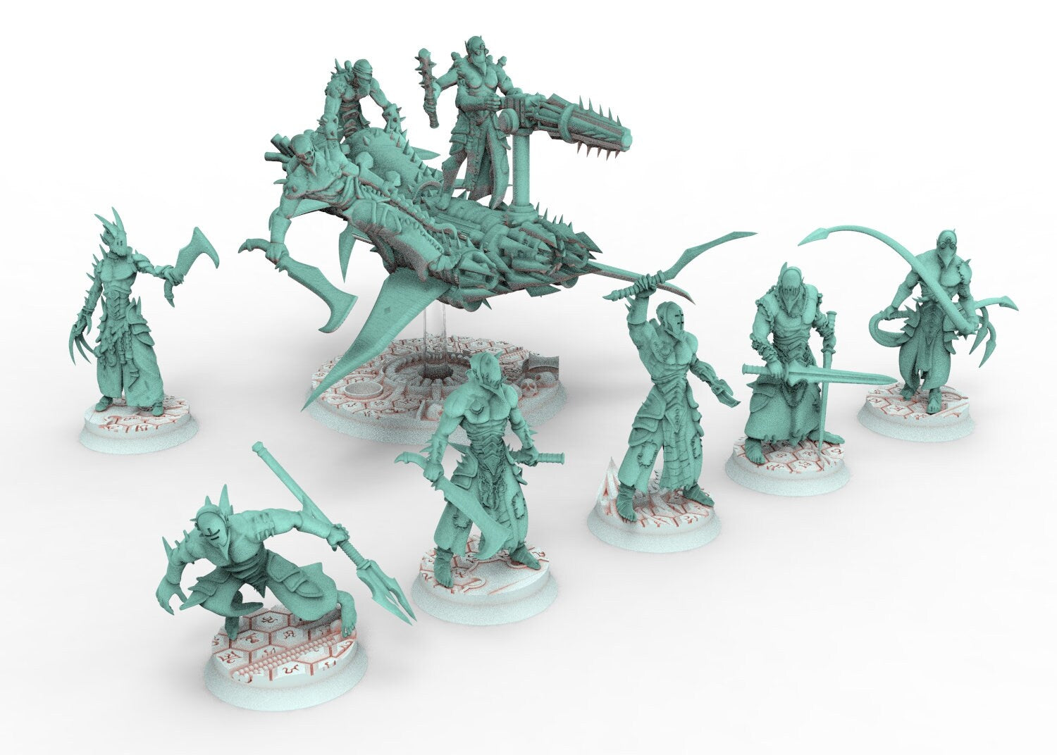 Dark City - Wracked tortured warriors light transport Dark eldar drow 