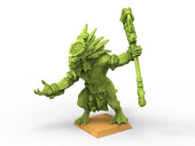 Load image into Gallery viewer, Lost temple - Lord Yacatecuhtli Saurian Hero lizardmen from the East usable for Oldhammer, battle, king of wars, 9th age
