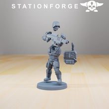 Load image into Gallery viewer, National Guard - Infantry, mechanized infantry, post apocalyptic empire, usable for tabletop wargame.
