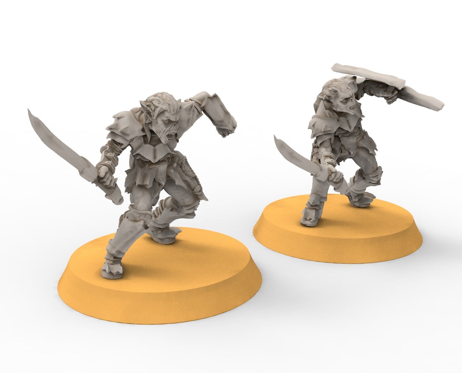 Goblin cave - Goblin warriors with swords, Dwarf mine, Middle rings miniatures pour wargame D&D, SDA...