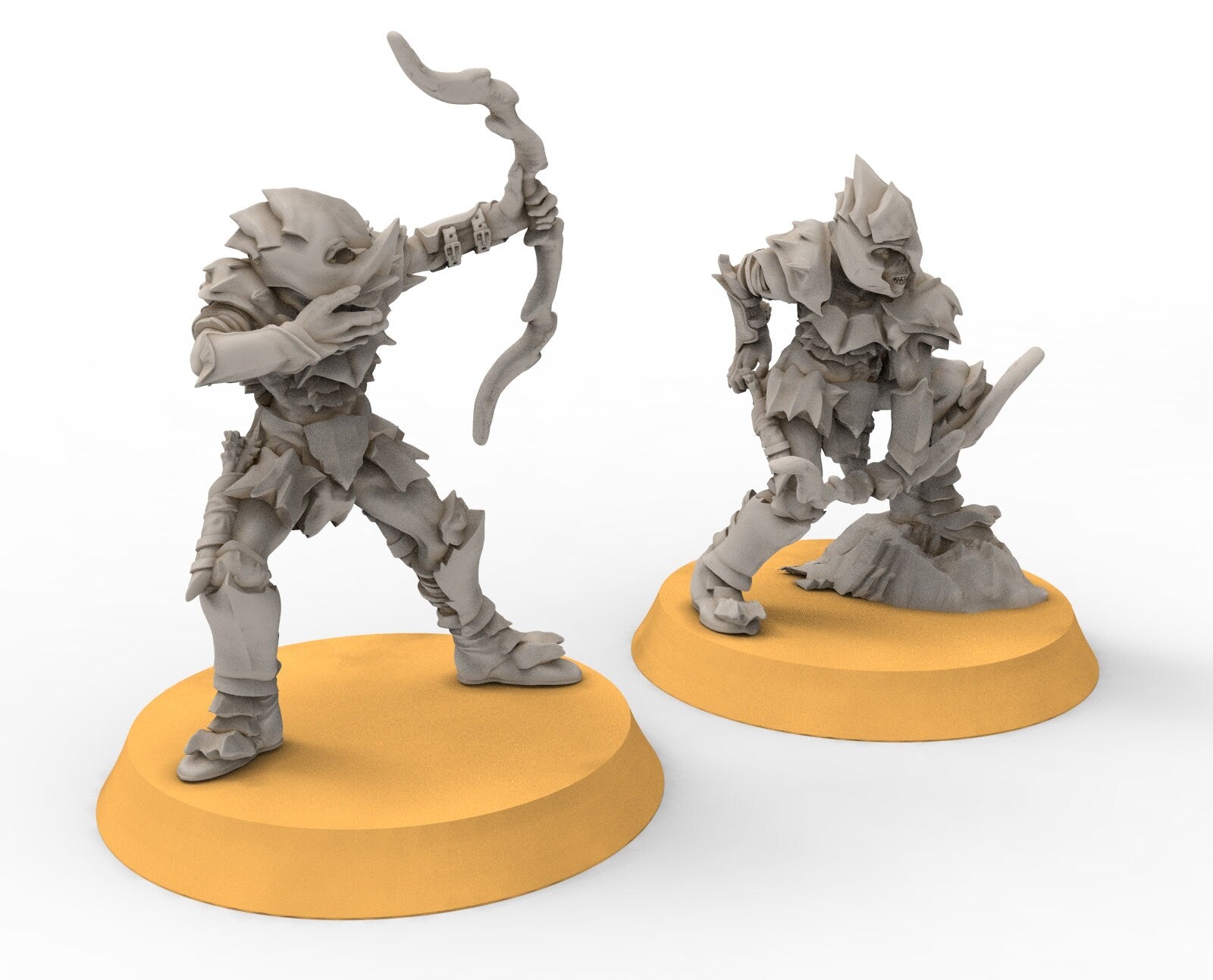 Goblin cave - Goblin warriors with bows, Dwarf mine, Middle rings miniatures pour wargame D&D, SDA...