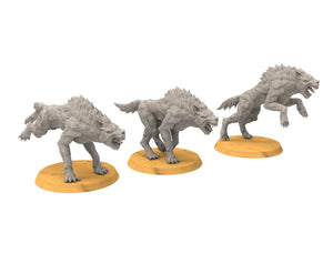 Goblin cave - Goblin warg riders warriors with spears, Dwarf mine, Middle rings miniatures pour wargame D&D, SDA...