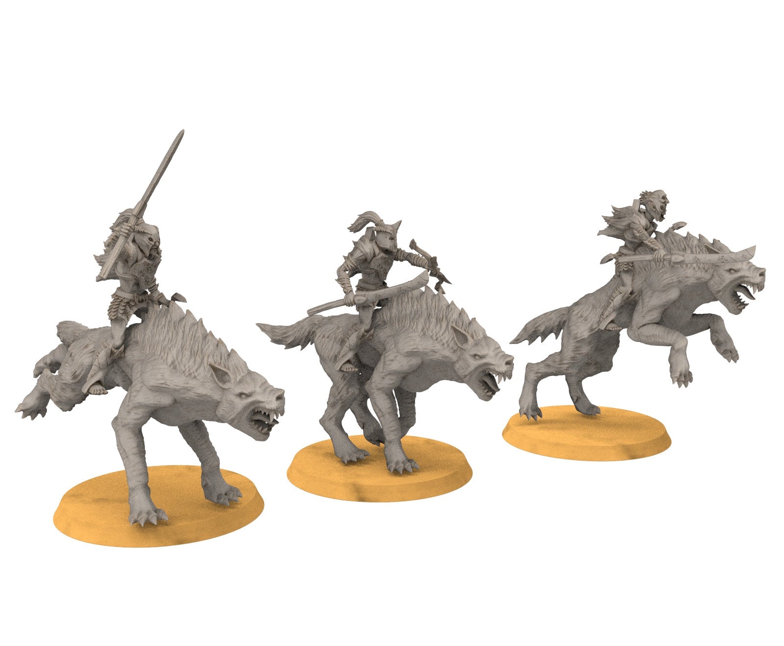 Goblin cave - Goblin warg riders warriors with swords, Dwarf mine, Middle rings miniatures pour wargame D&D, SDA...