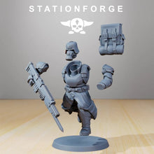 Charger l&#39;image dans la galerie, Grimguard - mechanized infantry, post apocalyptic empire, usable for tabletop wargame.
