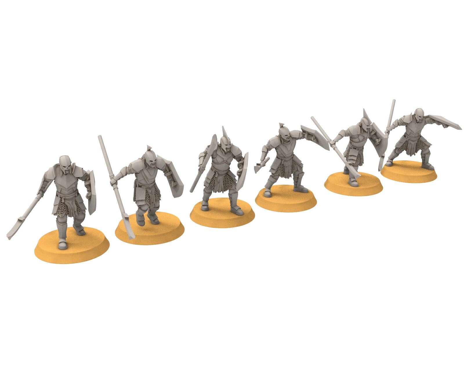 Orc horde - Super orcs spearmen, Orc warriors warband, Middle rings miniatures pour wargame D&D, SDA...