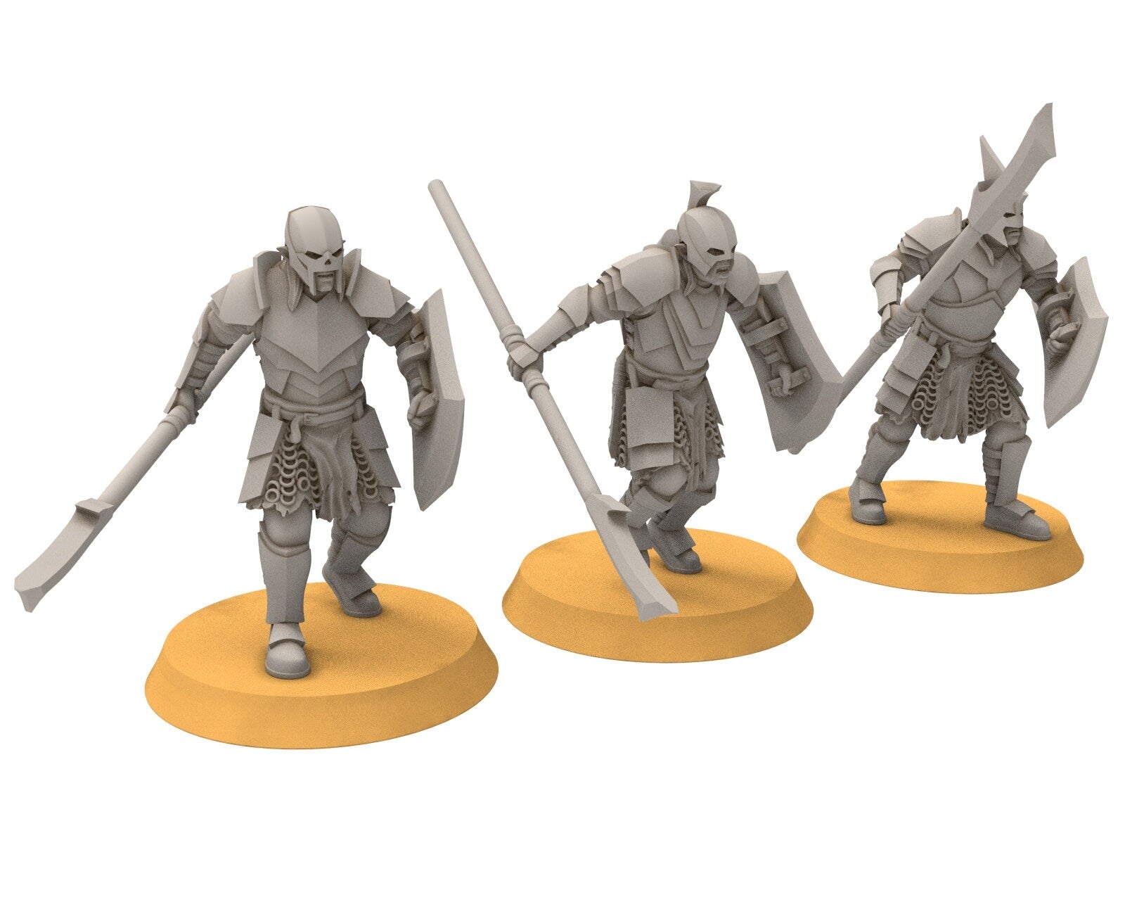 Orc horde - Super orcs spearmen, Orc warriors warband, Middle rings miniatures pour wargame D&D, SDA...