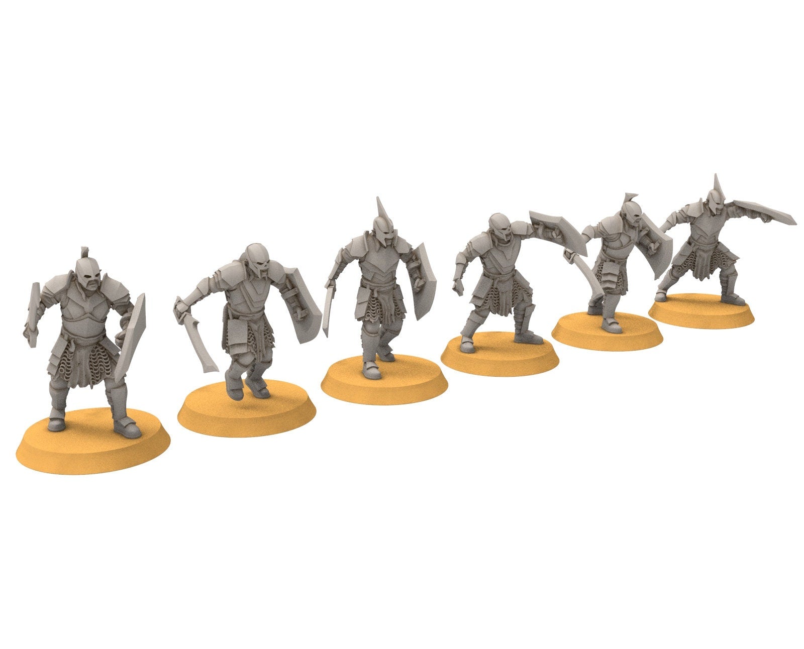 Orc horde - Super orcs swordsmen, Orc warriors warband, Middle rings miniatures pour wargame D&D, SDA...