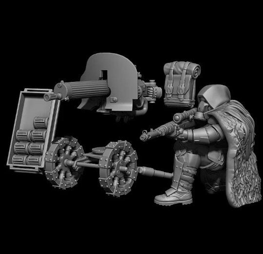 Grimguard delta squad, mechanized infantry, post apocalyptic empire, usable for tabletop wargame.