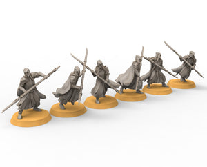 Darkwood - Forest Warriors - Spear, Middle rings miniatures pour wargame D&D, SDA...