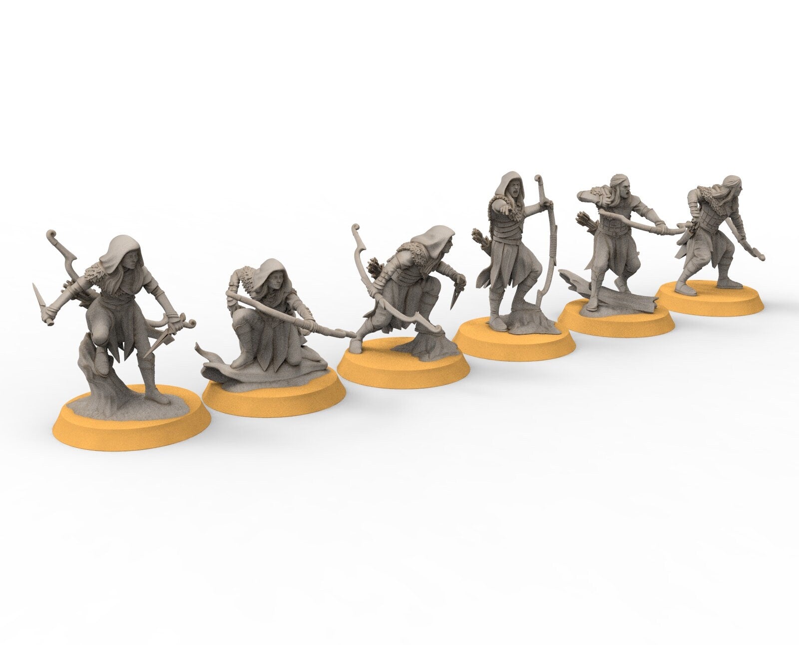 Darkwood - Scout Forest Elves, Middle rings miniatures pour wargame D&D, SDA...