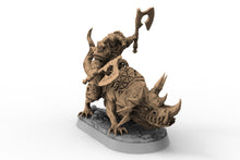 Charger l&#39;image dans la galerie, Wild hunters - Balthazar Doublefang on Horned Wolf, The Order of Greybone, daybreak miniatures
