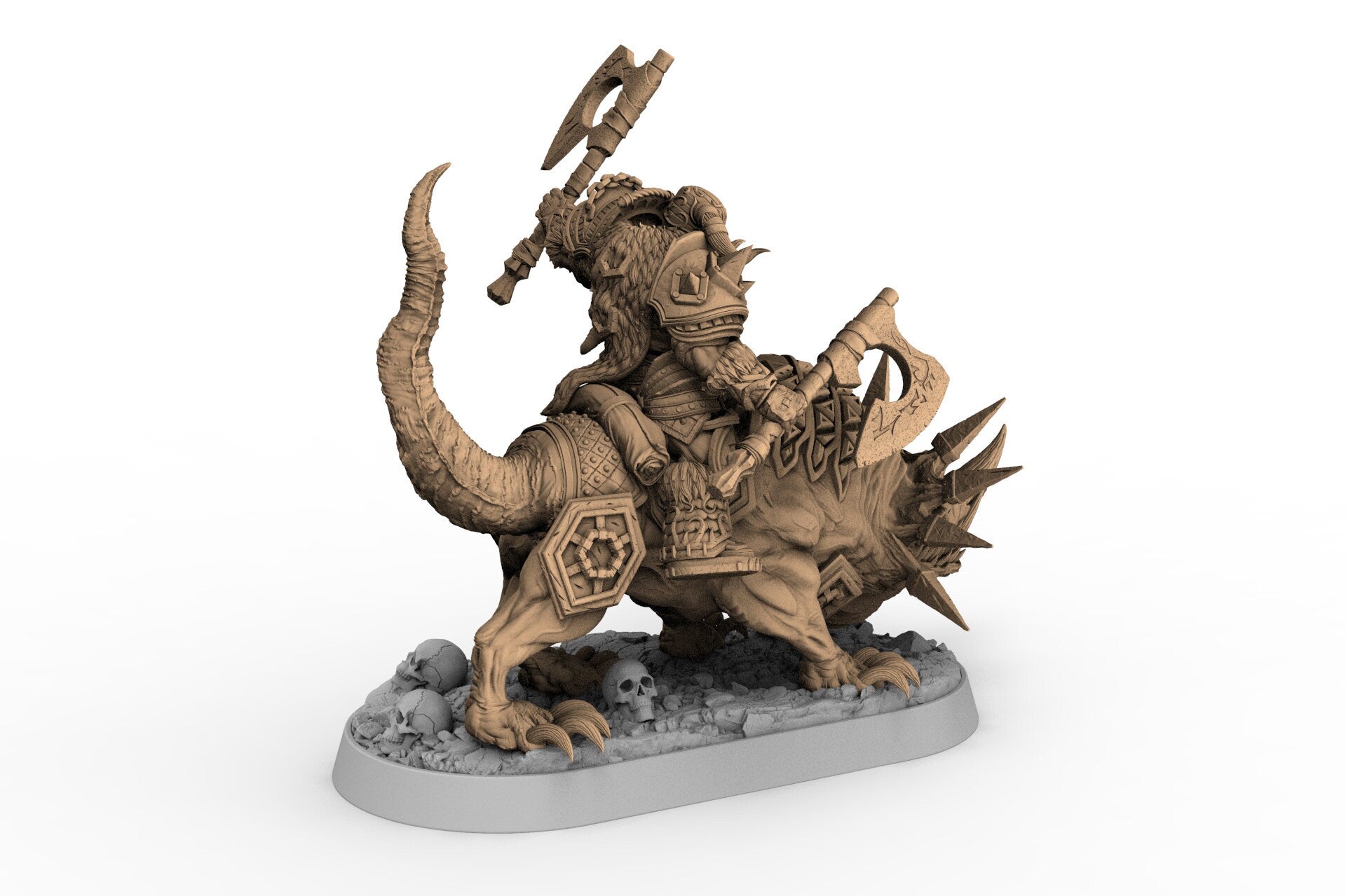 Wild hunters - Balthazar Doublefang on Horned Wolf, The Order of Greybone, daybreak miniatures