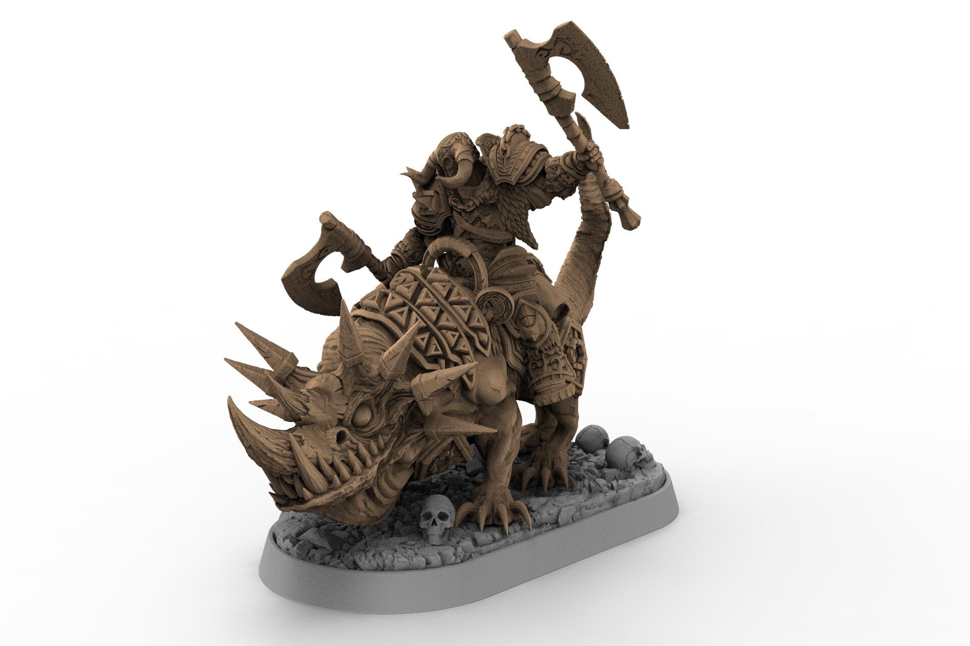 Wild hunters - Balthazar Doublefang on Horned Wolf, The Order of Greybone, daybreak miniatures