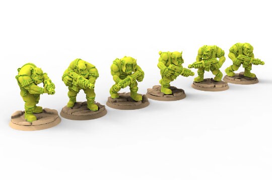 Green Skin - Orc Marauders Shooter Monopose Pack