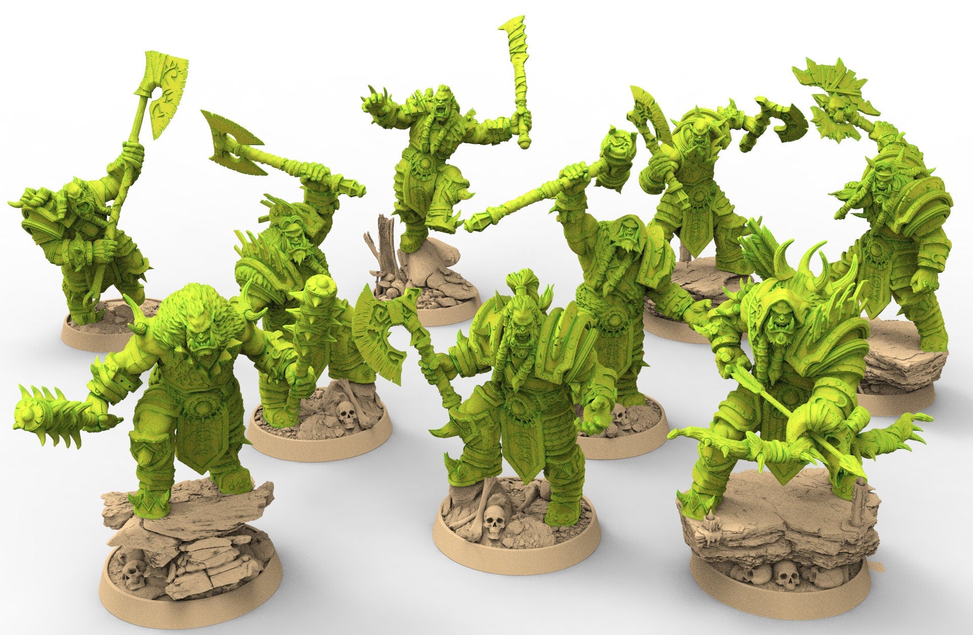 Green Skin - Bundle x9 Orks, The Powerbrokers of the Void, daybreak miniatures