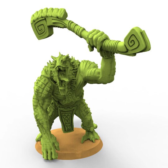 Lost temple - Kroxigor lizardmen usable for Oldhammer, battle, king of wars, 9th age