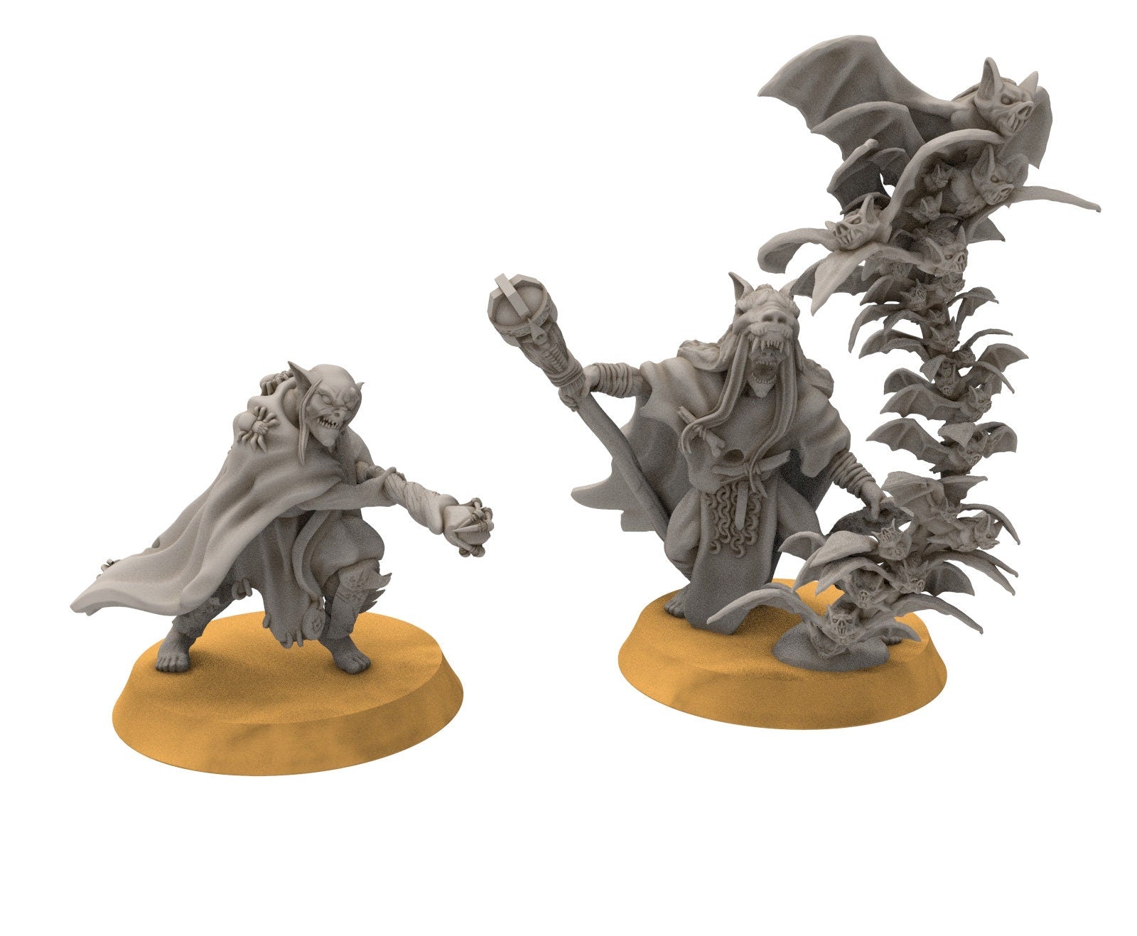 Goblin cave - Bat swarm, Dwarf mine, Middle rings miniatures pour wargame D&D, SDA...