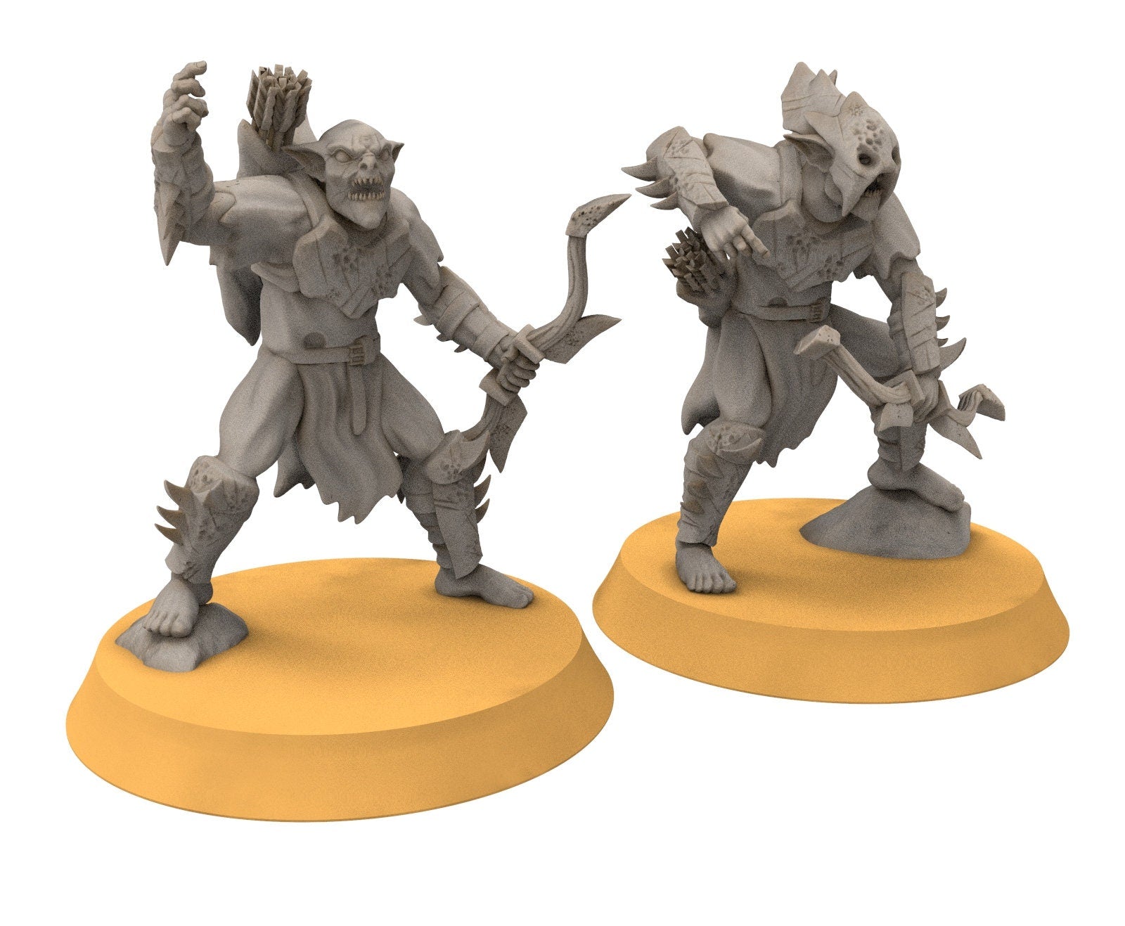 Goblin cave - Goblin warriors with bows, Dwarf mine, Middle rings miniatures pour wargame D&D, SDA...