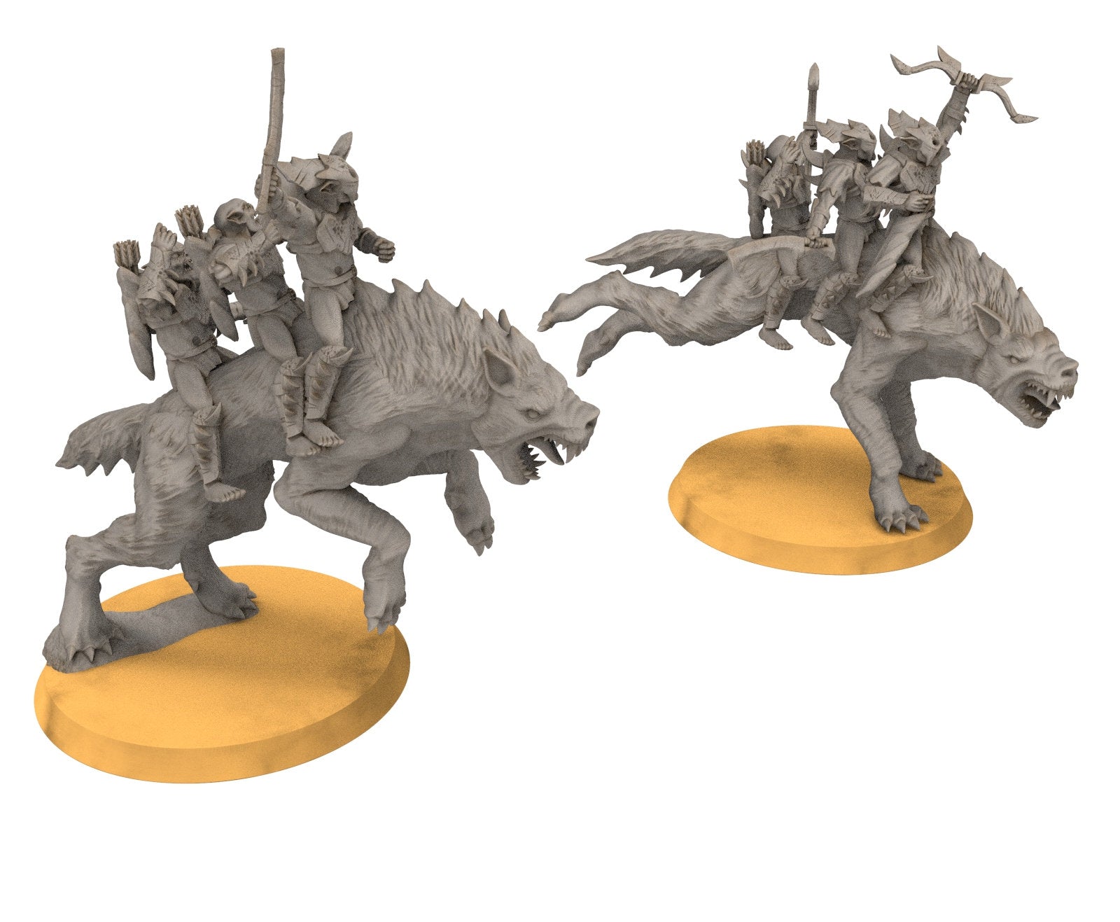 Goblin cave - Goblin warg riders marauders warriors with bows and swords, Dwarf mine, Middle rings miniatures pour wargame D&D, SDA...