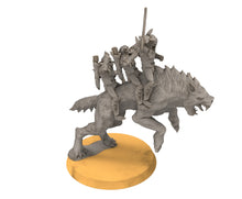 Load image into Gallery viewer, Goblin cave - Goblin warg riders marauders warriors with bows and swords, Dwarf mine, Middle rings miniatures pour wargame D&amp;D, SDA...
