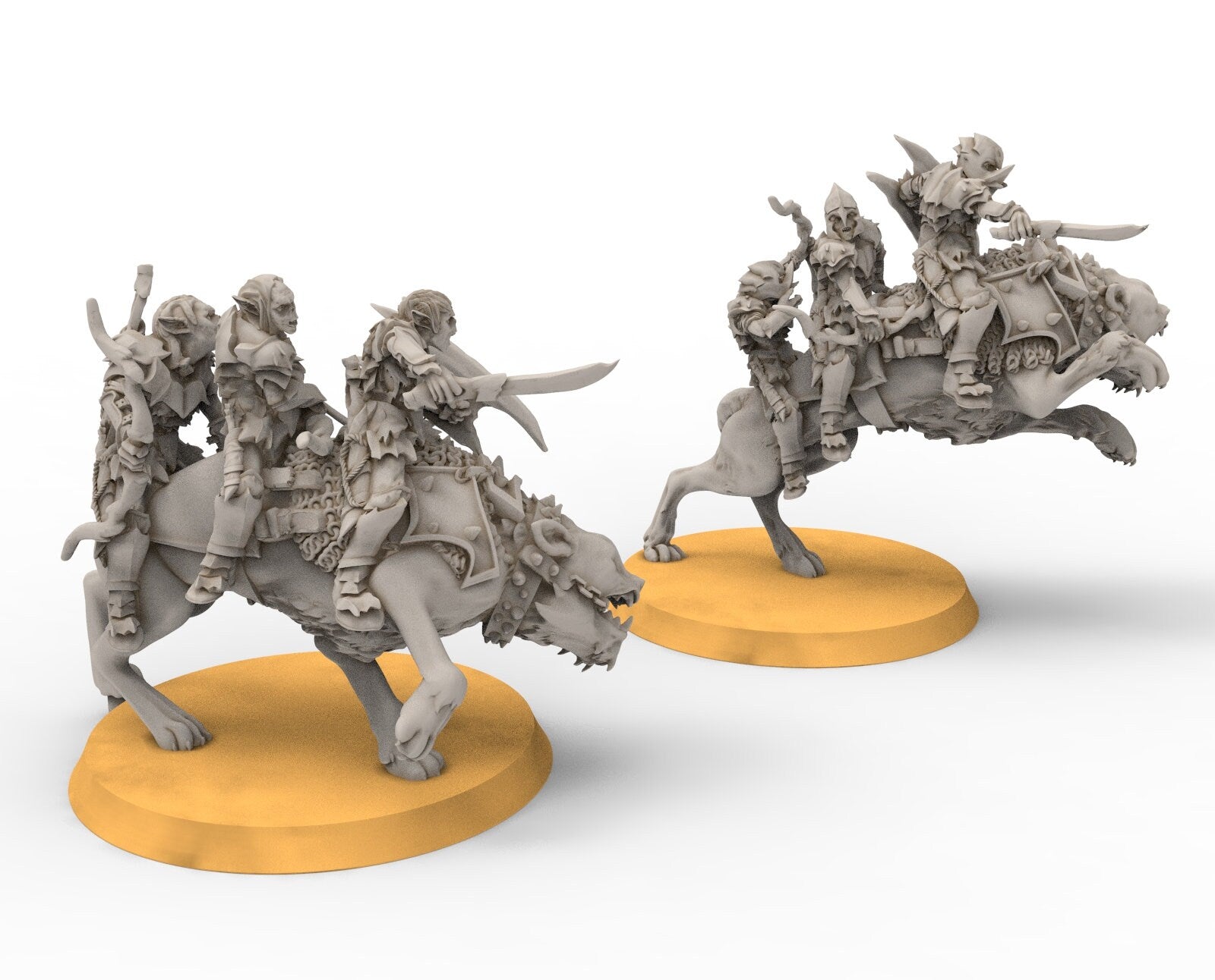 Goblin cave - Goblin warg riders marauders warriors with bows and swords, Dwarf mine, Middle rings miniatures pour wargame D&D, SDA...