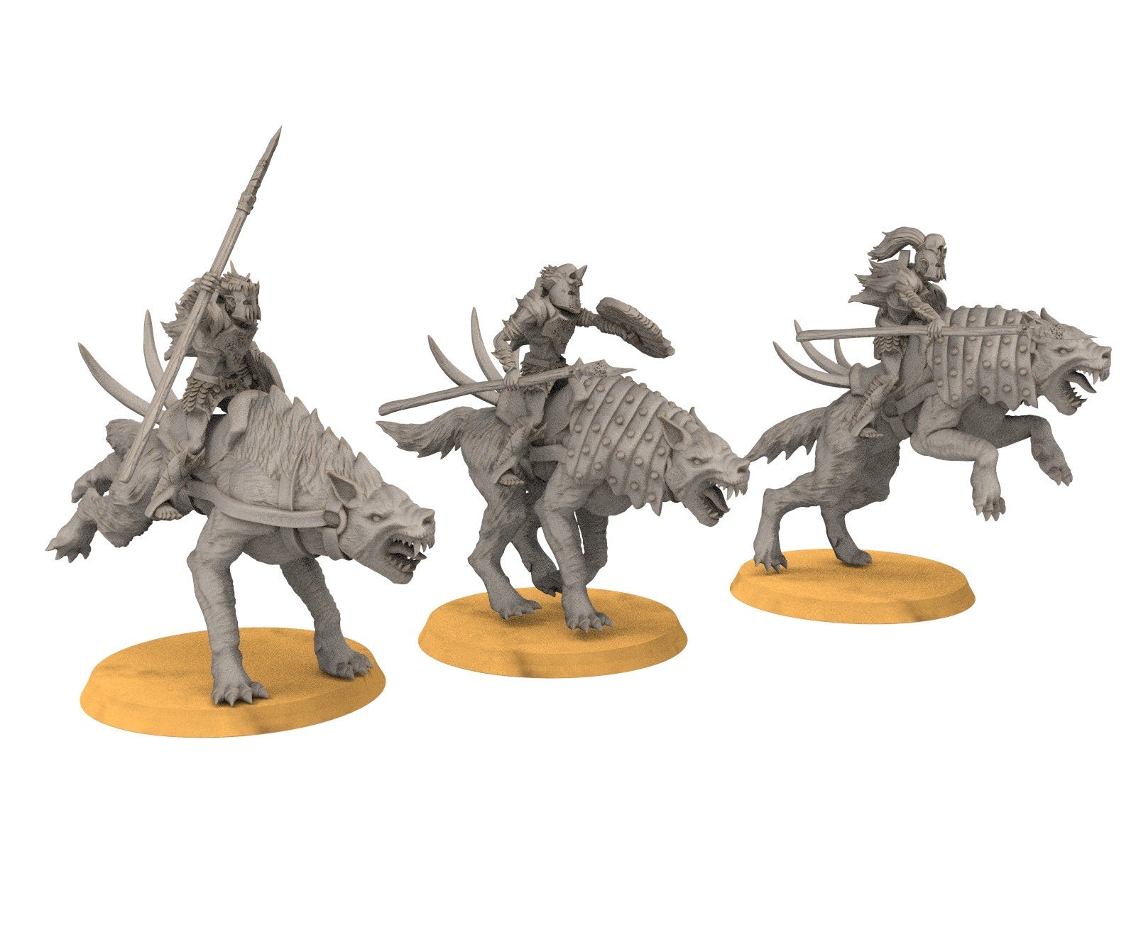 Goblin cave - Goblin warg riders warriors with bows, Dwarf mine, Middle rings miniatures pour wargame D&D, SDA...