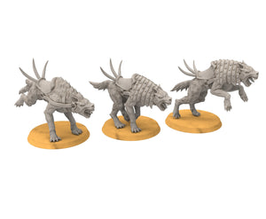 Goblin cave - Goblin warg riders warriors with spears, Dwarf mine, Middle rings miniatures pour wargame D&D, SDA...