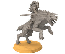 Charger l&#39;image dans la galerie, Goblin cave - Goblin warg riders warriors with spears, Dwarf mine, Middle rings miniatures pour wargame D&amp;D, SDA...
