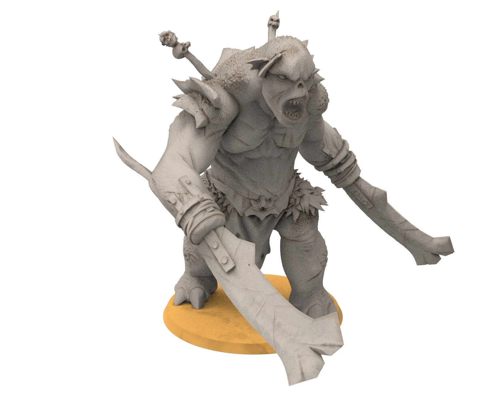 Goblin cave - Mutilated giant mountain troll, Dwarf mine, Middle rings miniatures pour wargame D&D, SDA...