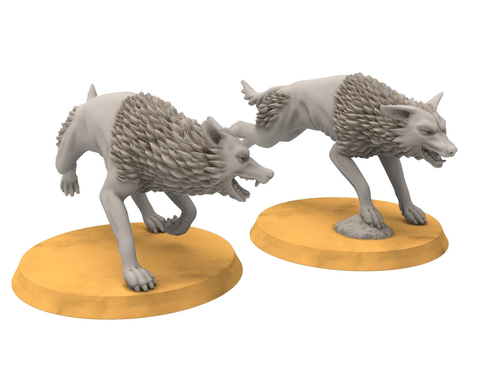 Orcs horde - Savage Warg wolves, Orc warriors warband, Middle rings miniatures pour wargame D&D, SDA...