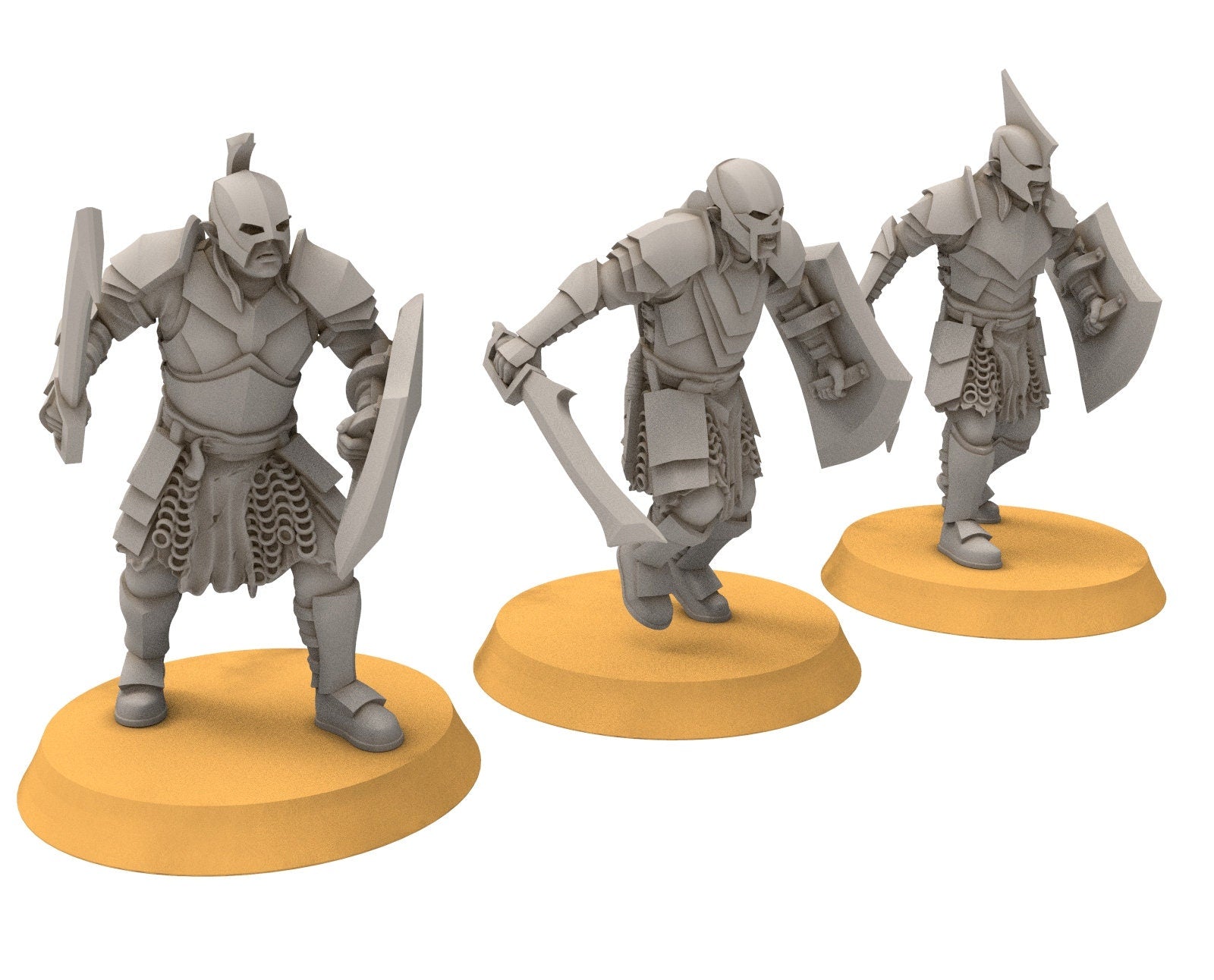 Orc horde - Super orcs swordsmen, Orc warriors warband, Middle rings miniatures pour wargame D&D, SDA...