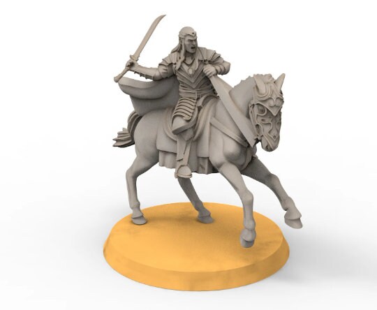 Rivandall - Elrand Lord protector of the heaven, Last Hight elves from the West, Middle rings miniatures pour wargame D&D, SDA...