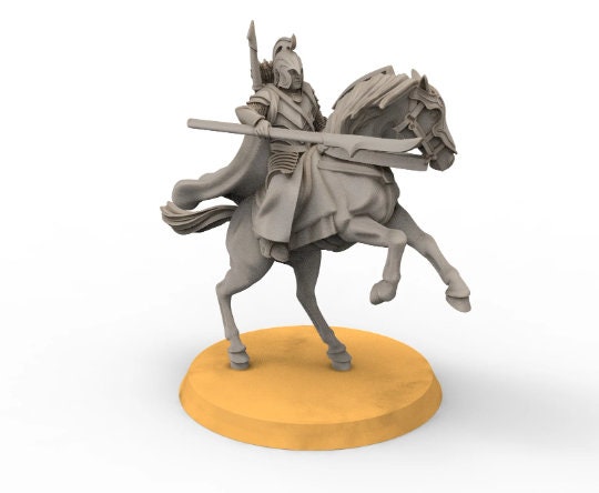 Rivandall - Cavalrymen, Last Hight elves from the West, Middle rings miniatures pour wargame D&D, SDA...