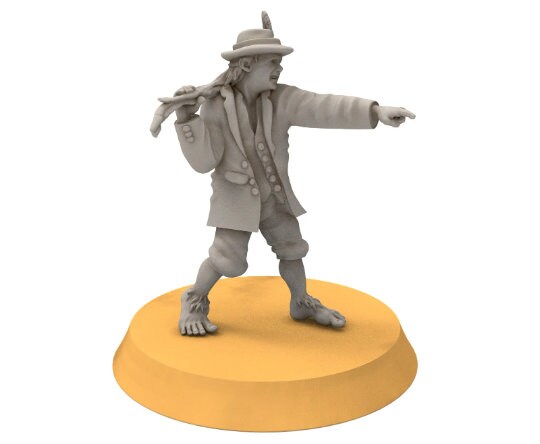 Halfmen - Gnome Halfling Militia, Middle rings miniatures for wargame D&D, DnD, LOTR...