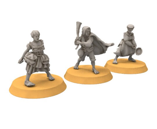 Halfmen - Gnome Halfling Army bundle, Middle rings miniatures for wargame D&D, DnD, LOTR...