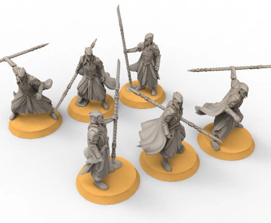 Darkwood - Elite hallebardier guards, Middle rings miniatures pour wargame D&D, SDA...