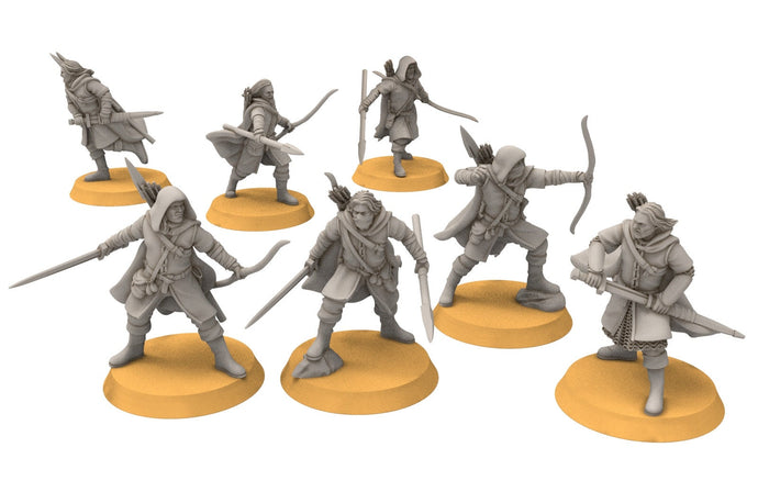 Ornor - Rangers of the North, Protectors of the Shire, Dune Din, Misty Mountains, Bowmen, Scouts miniatures for wargame D&D, Lotr...