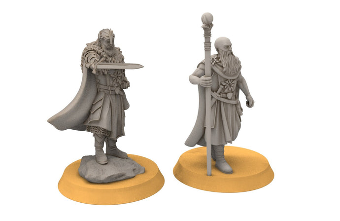 Ornor - King and Mage of the Lost Kingdom of the North, Dune Din, Misty Mountains, miniatures for wargame D&D, Lotr...