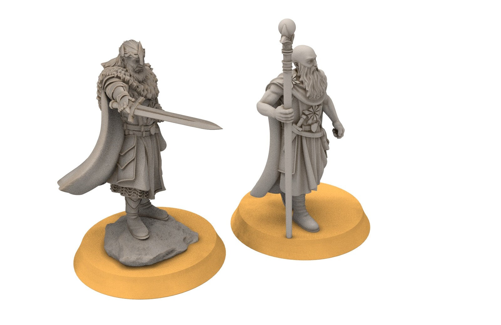 Ornor - King and Mage of the Lost Kingdom of the North, Dune Din, Misty Mountains, miniatures for wargame D&D, Lotr...