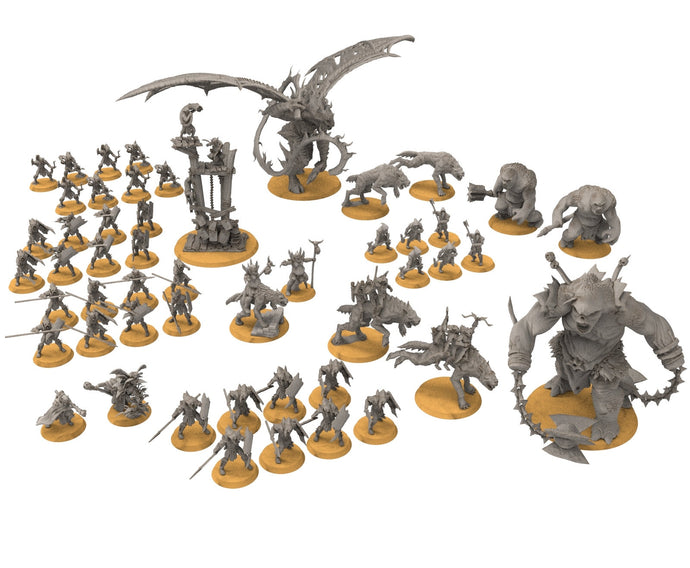 Goblin cave - Goblin Army Bundle angry force from the deep Dwarf mine, Middle rings miniatures pour wargame D&D, SDA...