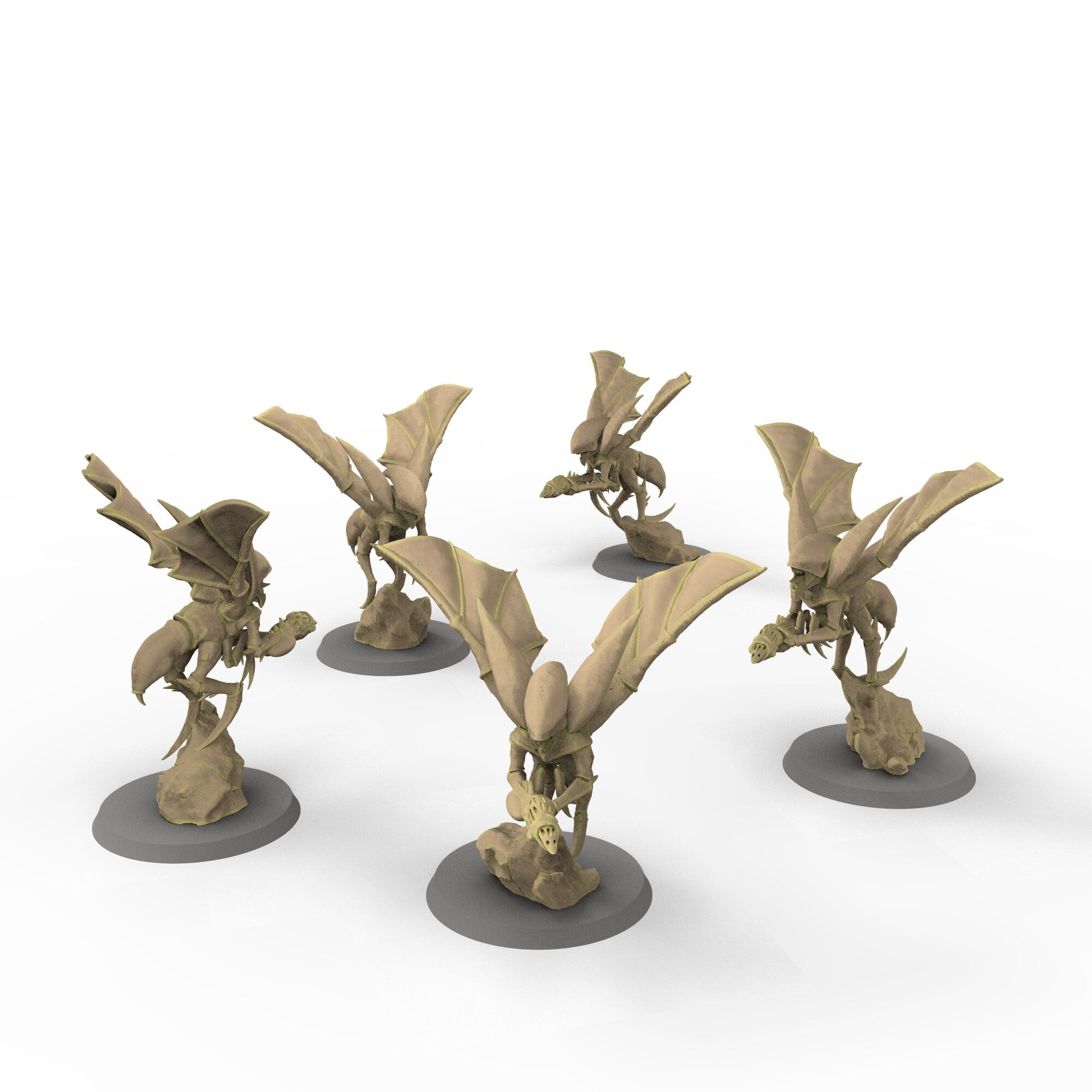 Fukai - Vespomorphos, Flying Warrior Infestors, Fantasy Cult Miniatures