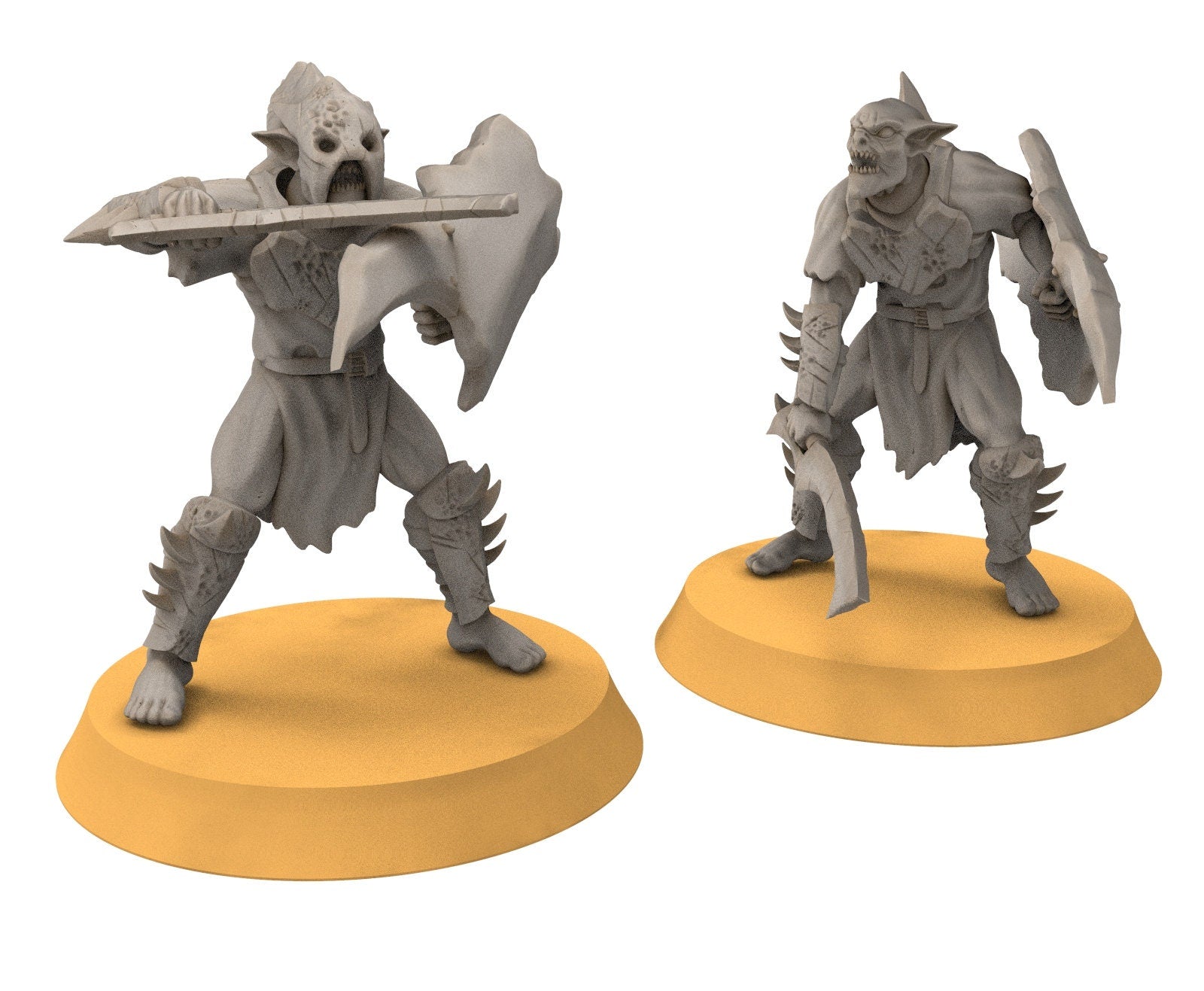 Goblin cave - Goblin warriors with swords, Dwarf mine, Middle rings miniatures pour wargame D&D, SDA...