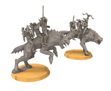 Load image into Gallery viewer, Goblin cave - Goblin warg riders marauders warriors with bows and swords, Dwarf mine, Middle rings miniatures pour wargame D&amp;D, SDA...
