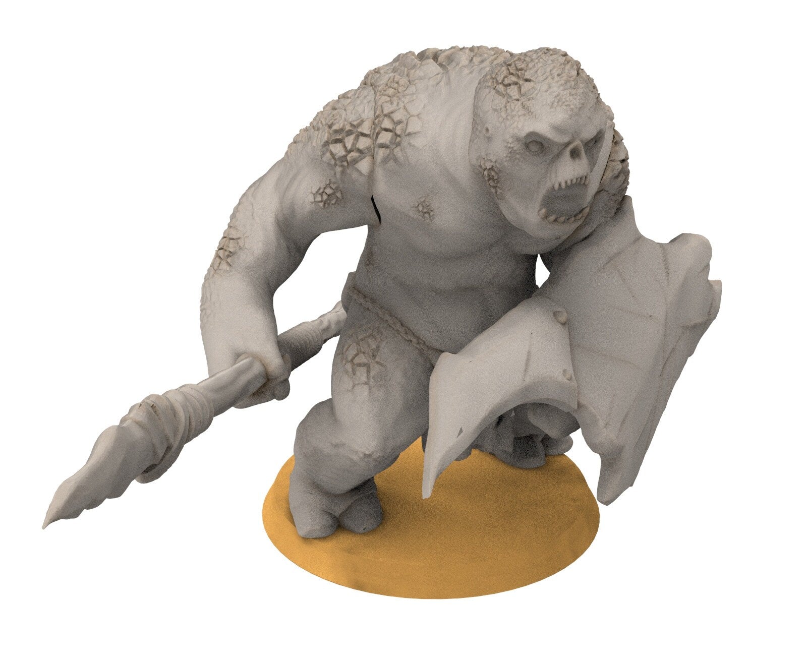 Goblin cave - Tamed cave troll warriors, Dwarf mine, Middle rings miniatures pour wargame D&D, SDA...