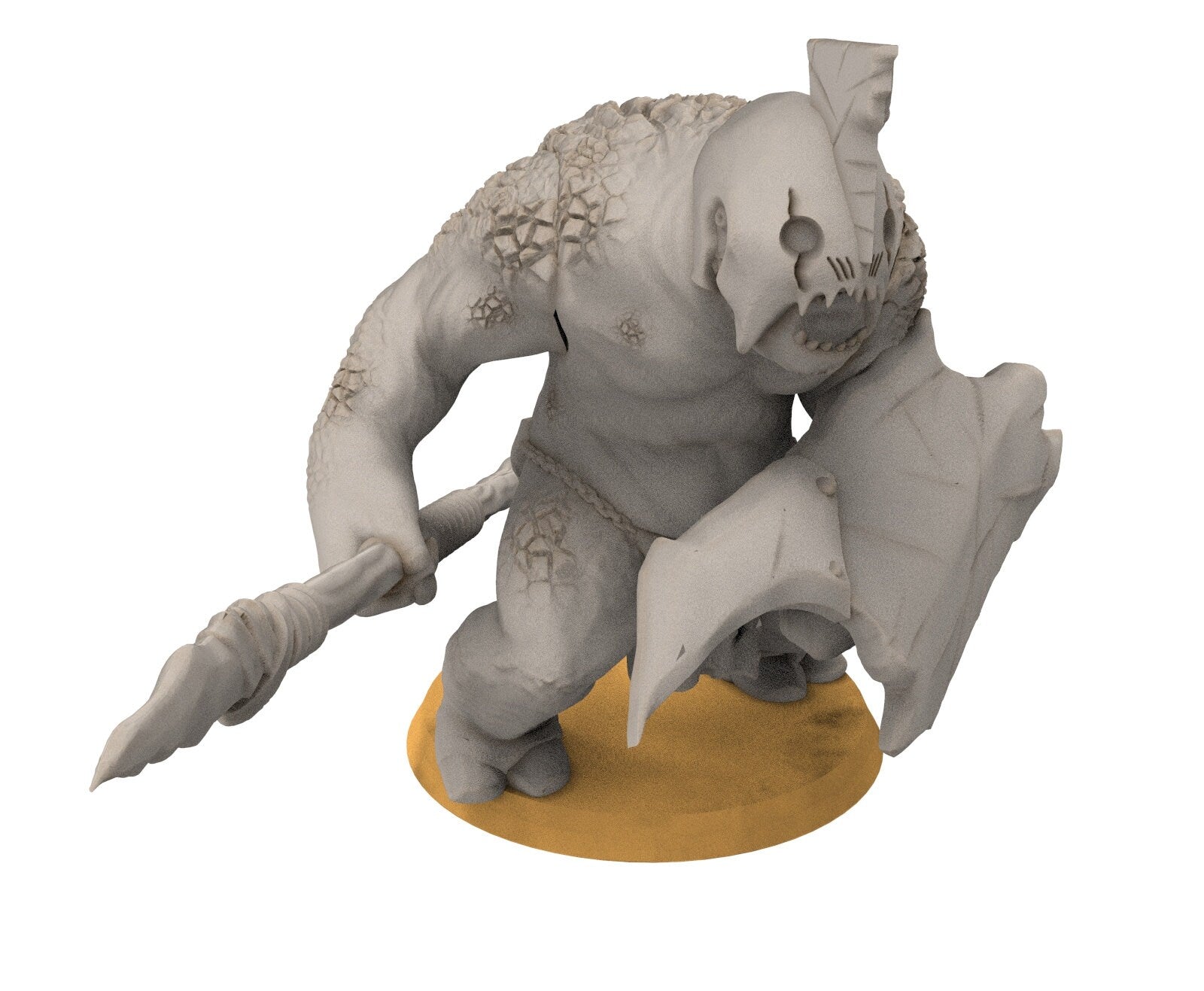 Goblin cave - Tamed cave troll warriors, Dwarf mine, Middle rings miniatures pour wargame D&D, SDA...