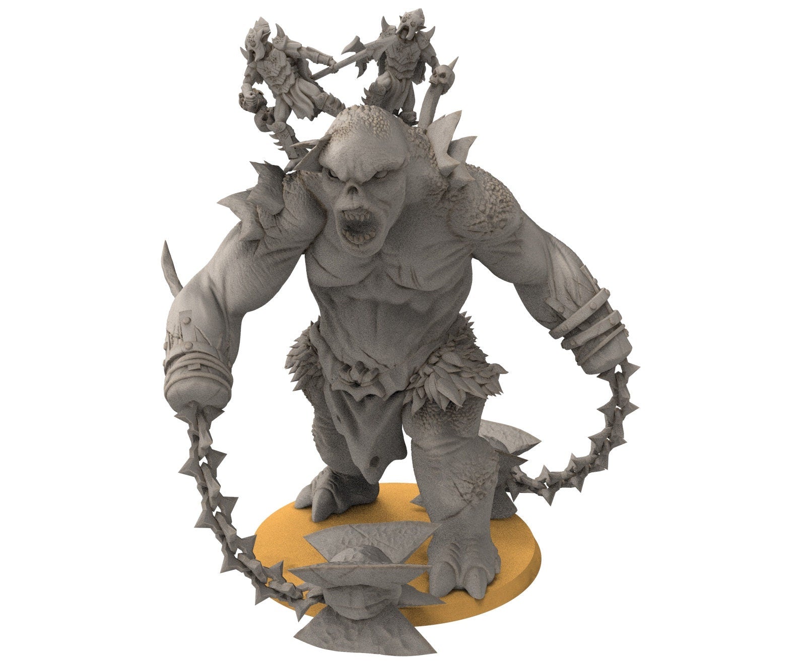 Goblin cave - Mutilated giant mountain troll, Dwarf mine, Middle rings miniatures pour wargame D&D, SDA...