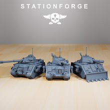 Charger l&#39;image dans la galerie, The Grimguard Battle Tank, mechanized infantry, post apocalyptic empire, usable for tabletop wargame.
