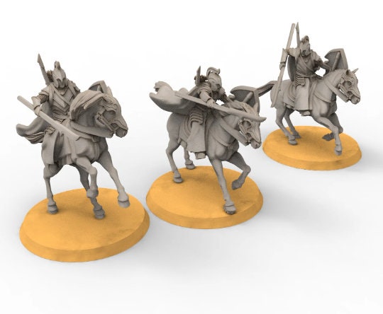 Rivandall - Cavalrymen, Last Hight elves from the West, Middle rings miniatures pour wargame D&D, SDA...